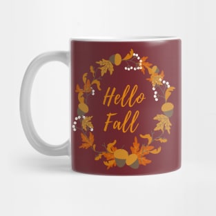 Hello Fall Autumn Design Mug